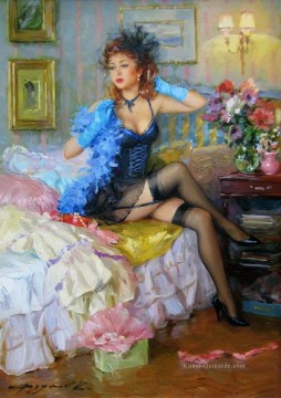 dame maske Ölbilder verkaufen - hübsche Dame KR 078 Impressionist